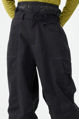 Men's Dark Brown Baggy Oxford Wear-resistant Snow Pants