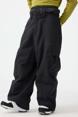 Men's Dark Brown Baggy Oxford Wear-resistant Snow Pants