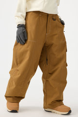 Women's Denim Baggy Oxford Wear-resistant Snow Pants