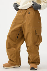 Women's Denim Baggy Oxford Wear-resistant Snow Pants