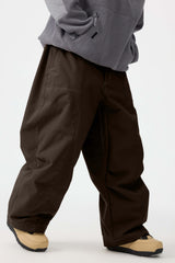 Men's Denim Baggy Oxford Wear-resistant Snow Pants