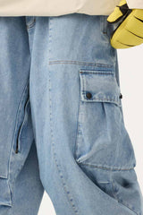 Women's Denim Baggy Oxford Wear-resistant Snow Pants