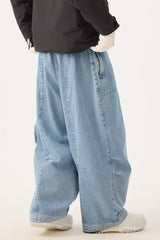 Men's Denim Baggy Oxford Wear-resistant Snow Pants