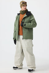 Pantalones de nieve Oxford holgados color caramelo para trabajo para hombre 
