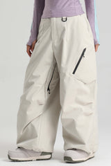 Women's Army Green Lightweight Breathable Baggy Snow Pants