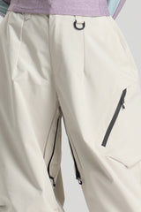 Women's Khaki Lightweight Breathable Baggy Snow Pants