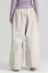 Women's Black Lightweight Breathable Baggy Snow Pants