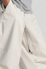 Men's Off White Lightweight Breathable Baggy Snow Pant