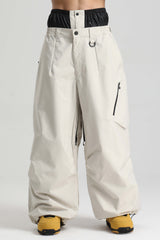 Men's Off White Lightweight Breathable Baggy Snow Pant