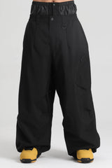 Men's Ice Blue Lightweight Breathable Baggy Snow Pants