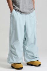 Men's Black Lightweight Breathable Baggy Snow Pants