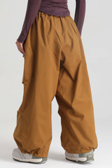 Women's Black Lightweight Breathable Baggy Snow Pants