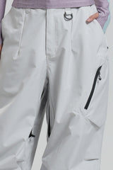 Women's Army Green Lightweight Breathable Baggy Snow Pants