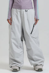 Women's Dark Green Lightweight Breathable Baggy Snow Pants