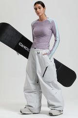 Women's Caramel Lightweight Breathable Baggy Snow Pants