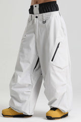 Men's Black Lightweight Breathable Baggy Snow Pants