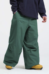 Men's Khaki Lightweight Breathable Baggy Snow Pants