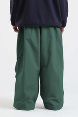 Men's Dark Green Lightweight Breathable Baggy Snow Pants