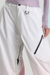 Women's Pink Lightweight Breathable Baggy Snow Pants