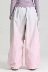 Women's Light Gray Lightweight Breathable Baggy Snow Pants