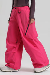Women's Khaki Lightweight Breathable Baggy Snow Pants