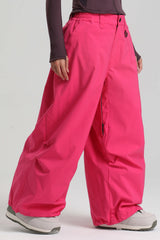 Women's Rainbow Lightweight Breathable Baggy Snow Pants