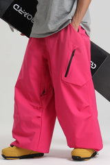 Men's Black Lightweight Breathable Baggy Snow Pants