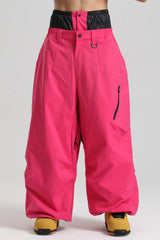 Men's Ice Blue Lightweight Breathable Baggy Snow Pants