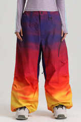 Women's Khaki Lightweight Breathable Baggy Snow Pants