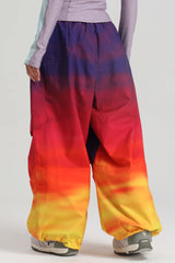 Women's Caramel Lightweight Breathable Baggy Snow Pants