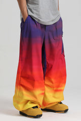 Men's Rainbow Lightweight Breathable Baggy Snow Pants
