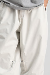 Men’s Off White Baggy Drawstring Durable Snow Pants