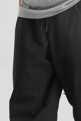 Men’s Dark Gray Baggy Drawstring Durable Snow Pants