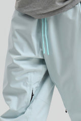 Men’s Off White Baggy Drawstring Durable Snow Pants