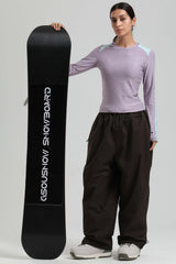 Women's Rose Baggy Drawstring Durable Snow Pants