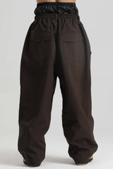 Men’s Ice Blue Baggy Drawstring Durable Snow Pants