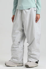 Women's Cow Print Baggy Drawstring Durable Snow Pants