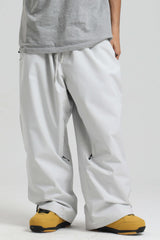 Men’s Coffee Baggy Drawstring Durable Snow Pants