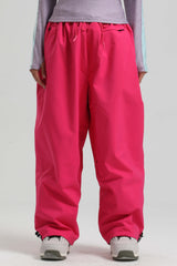 Women's Rose Baggy Drawstring Durable Snow Pants