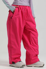 Women's Rose Baggy Drawstring Durable Snow Pants