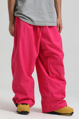 Men’s Off White Baggy Drawstring Durable Snow Pants