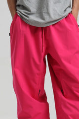 Men’s Dark Gray Baggy Drawstring Durable Snow Pants