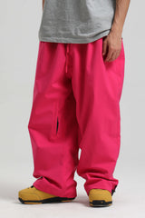 Men’s Khaki Baggy Drawstring Durable Snow Pants