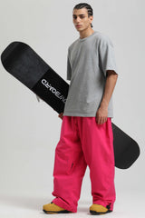 Men’s Off White Baggy Drawstring Durable Snow Pants