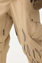 Women's Off White Reflective Flame Baggy Utility Snow Pants