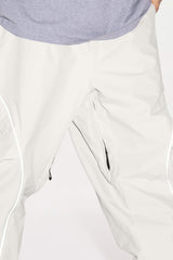 Men’s Black Durable Reflective Stripe Baggy Snow Pants