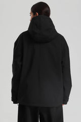 Women's Black Side-Zip Vent Fully Sealed Insulated Snow Anorak