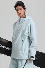 Women's Army Green Side-Zip Vent Fully Sealed Insulated Snow Anorak