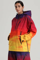 Women's Sunset Gradient Side-Zip Vent Fully Sealed Insulated Snow Anorak