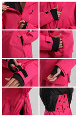 Women's Light Gray Side-Zip Vent Fully Sealed Insulated Snow Anorak